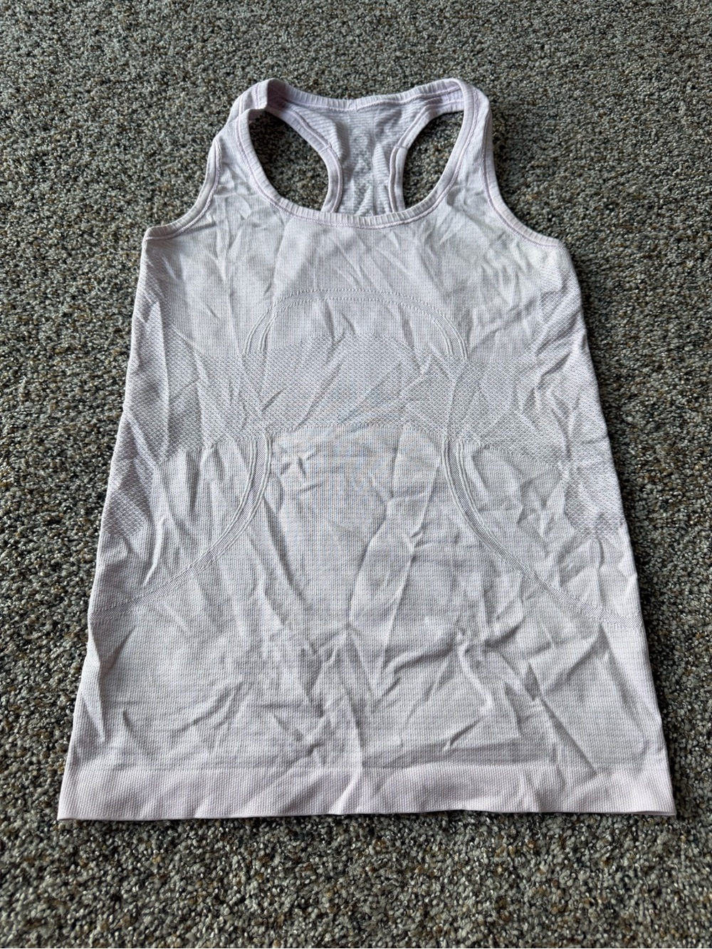 Lululemon Run Swiftly Tech Racerback Tank Size 4 Pale Pink Lavender Seamless